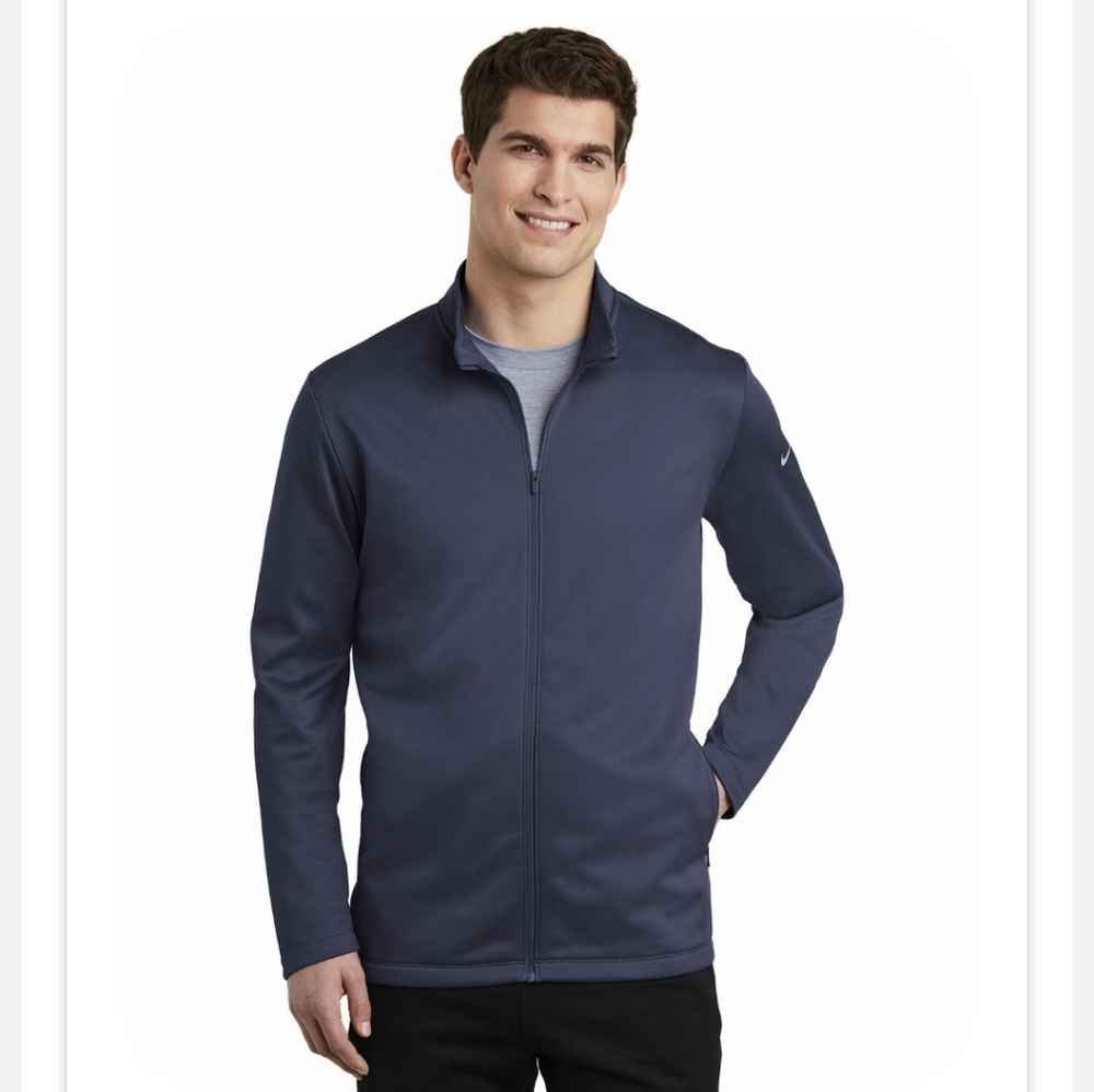 Nike Performance Fleece Full Zip Tech Jacket Navy Size LG